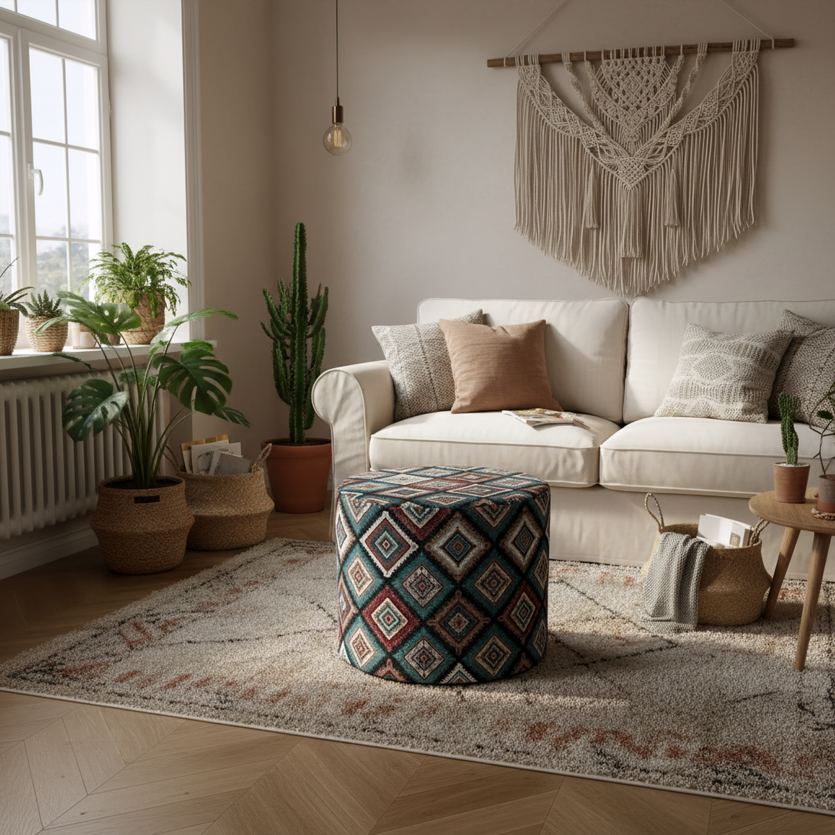 Ottoman woven detail